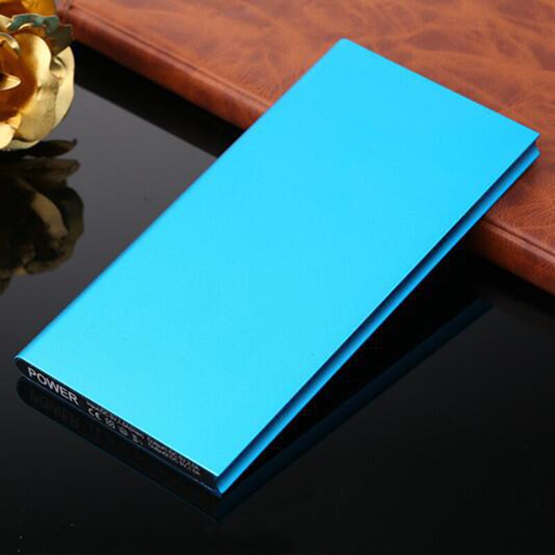 20000mAh Draagbare Ultra-dunne Powerbank Dual USB Polymeer Power Bank Externe Batterij Oplader Voor Mobiele Telefoons Tabletten Poverbank