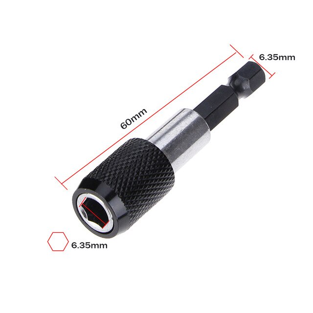 105 Degree Angle Screwdriver Set Holder Adapter Adjustable Bits Nozzles for Screwdriver Bit Right Angle Head Hex Bit Socket 1/4': 60mm