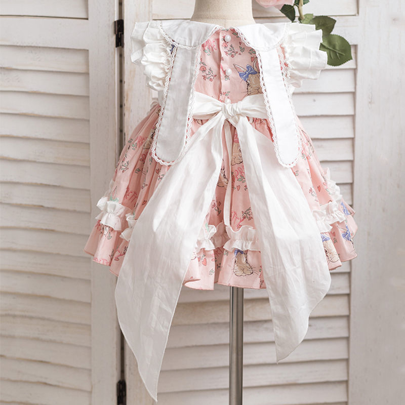 Patrón de costura para vestido de bebé Lolita para niños, Mini Plantilla de dibujo de corte de papel Kraft DIY, falda de tela para niñas