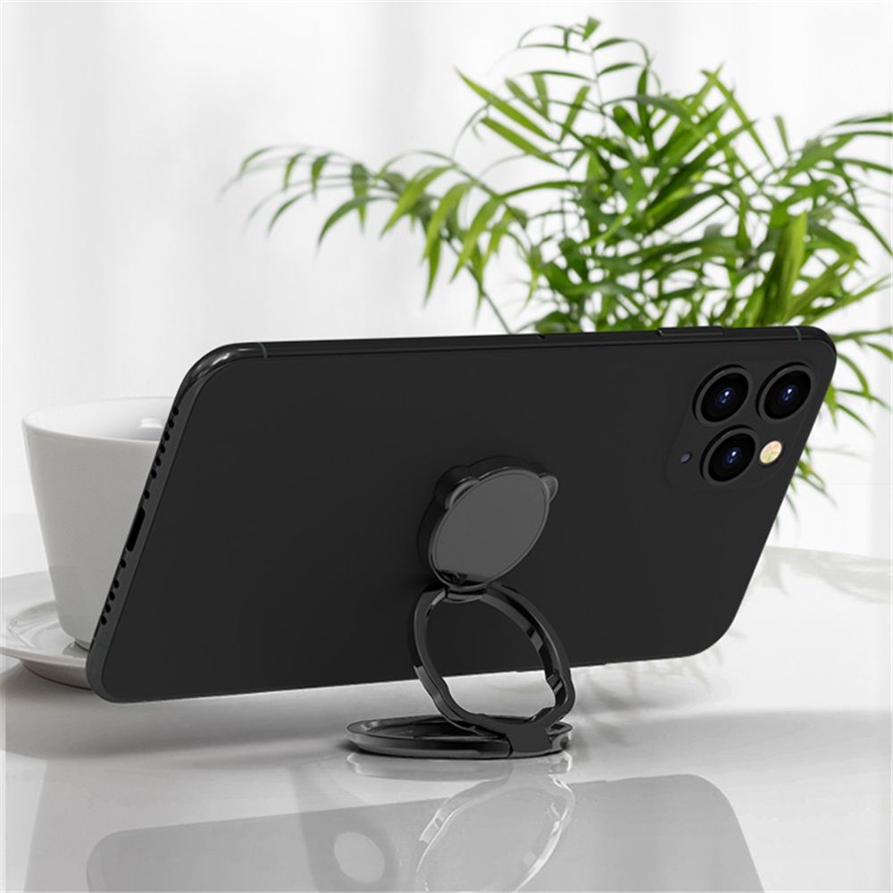 360- roterende foldbar mobiltelefonholder bærbar sød tegneserietelefonringholder multivinkel skrivebord metal fingerstøtte