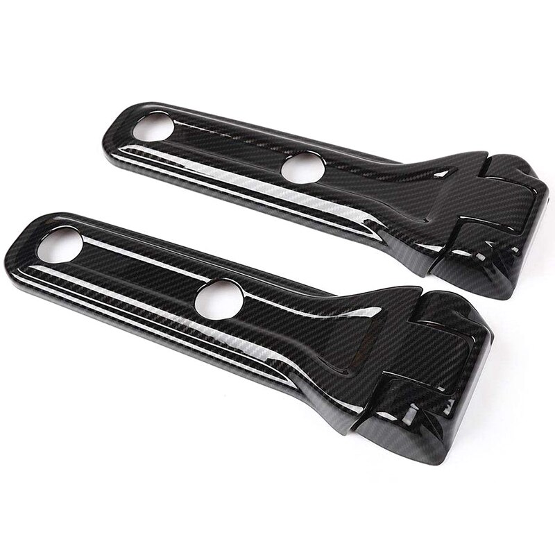 SHINEKA Black Tailgate Hinge & Spare Tire Cover Trim Kit For Jeep Wrangler JL JT 2018+ (4 Door)