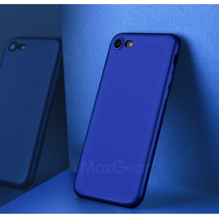Silikonowy matowy ultra-cienki Tpu miękki futerał do iPhone 6 6S 7 7Plus 7 8 Plus X pokrowiec ochronny matowy dotyk dłoni czarny czerwony