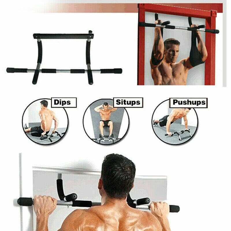 Portable Horizontal Bar Indoor Fitness Workout Bar Chin-Up Pull-Up Bar Upper Body Adjustable Multifunctional Exercise Equipment