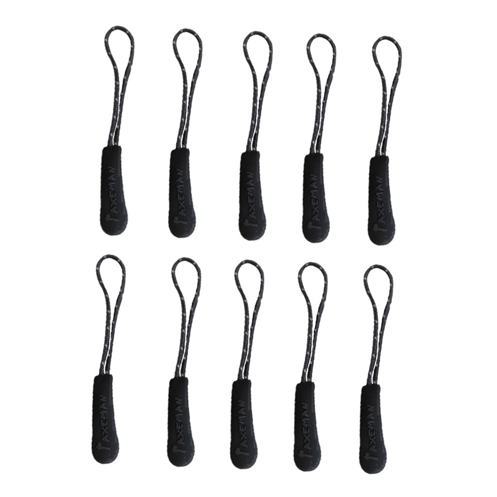 10x Reflective Zip Slider er Zipper Pull Cord Fastener Puller Sportswear