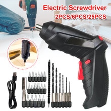 Electric Screwdriver with Light 3.6V Portable Cordless Screwdriver Rechargeable Power Tools with Bits Home Tool Accessories