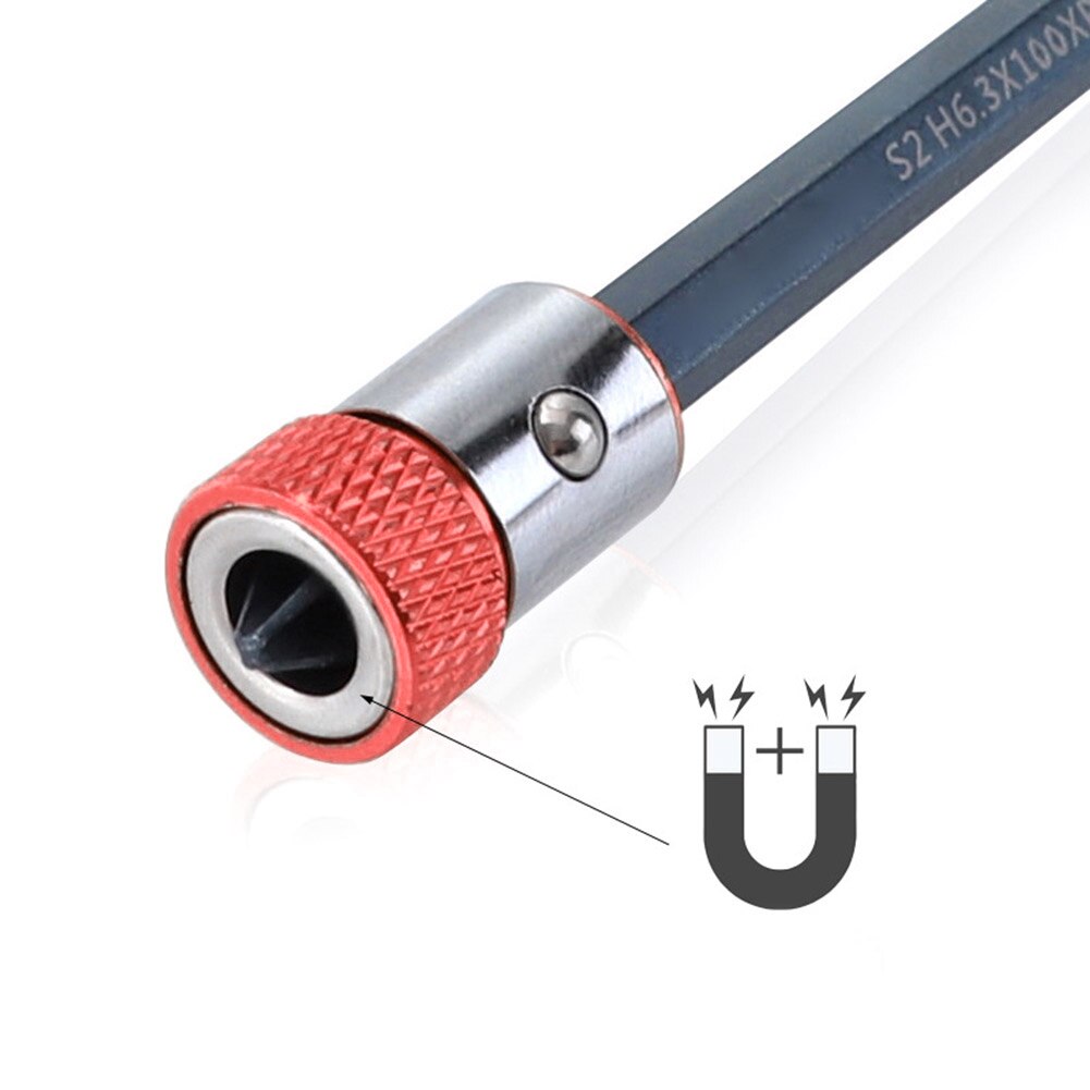 Metal Strong Magnetizer Ring Removable Magnet Driver Electric Screwdriver Bit with Magnetic Sleeve for Home Screw Supplies