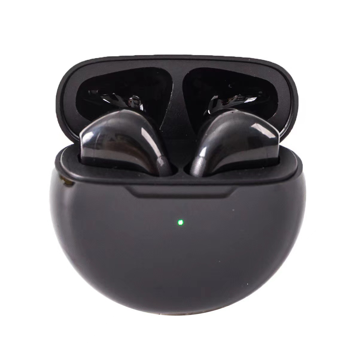 Pro 6 tws bluetooth-headset med støjreducerende ørepropper og mikrofon, trådløst headset til iphone og android: Sort