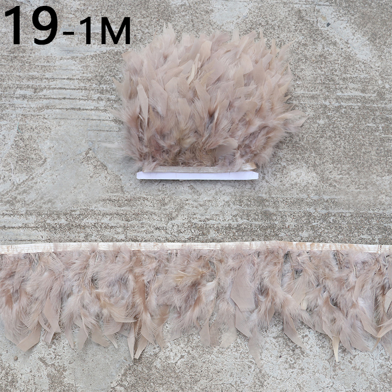 Ruban de plumes doux sans perte, 1m, 20 couleurs, bricolage artisanat jupe robe vêtements chaussures décoration couture bijoux accessoires: 19