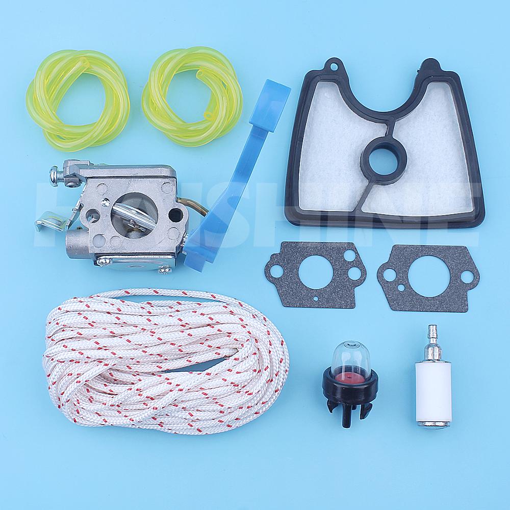 Kit d'entretien de carburateur pour Husqvarna 125B 125BX 125BVX 28cc 2-Cycle souffleur de feuilles tirer la corde Zama C1Q-W37 pièce de rechange