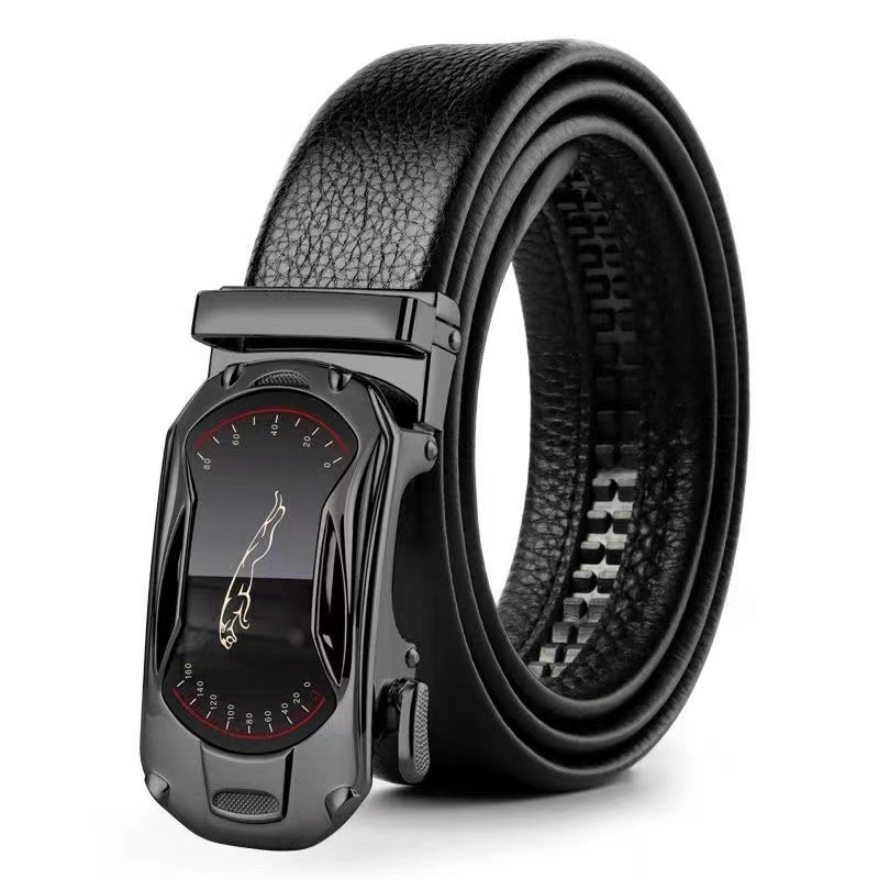 105 130 140 150 160 170cm cinturón de cuero de talla grande aleación de Metal hebilla automática de lujo cinturones de cintura de para hombres Jeans