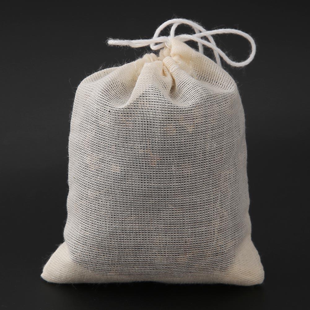 Sachets de thé en gaze de coton de alimentaire, 20 pièces, filtres à épices, infuseur avec ficelle, scellé