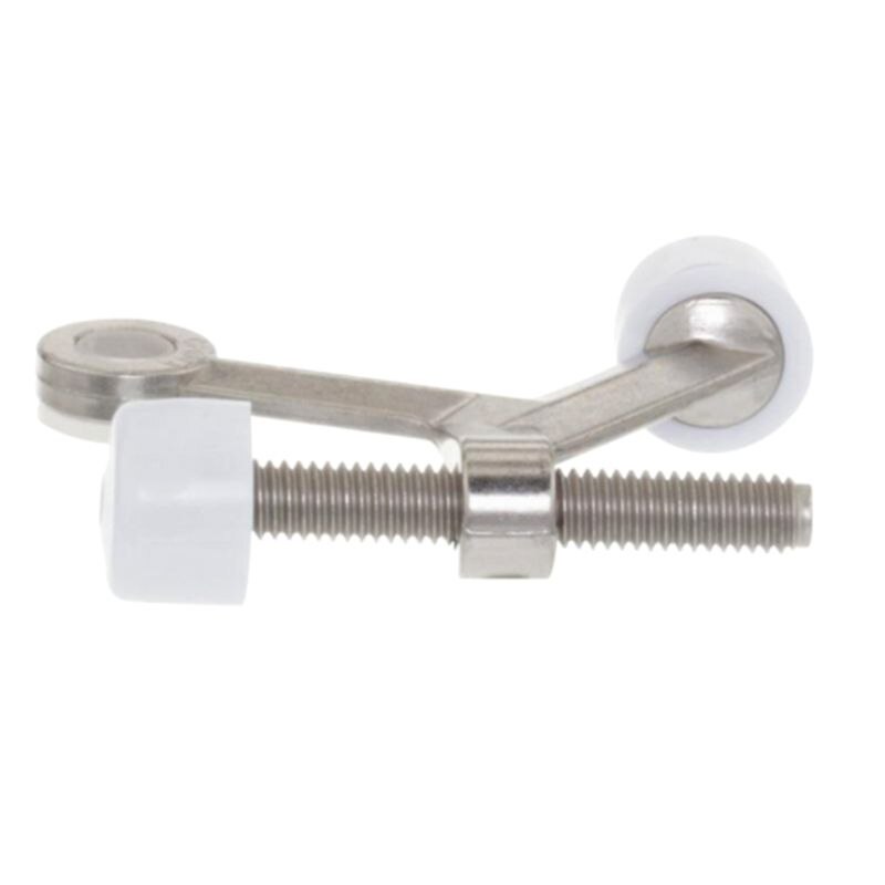 Heavy Duty Adjustable Hinge Pin Door Stopper Stop with Bumper Tip Hardware Home 449C