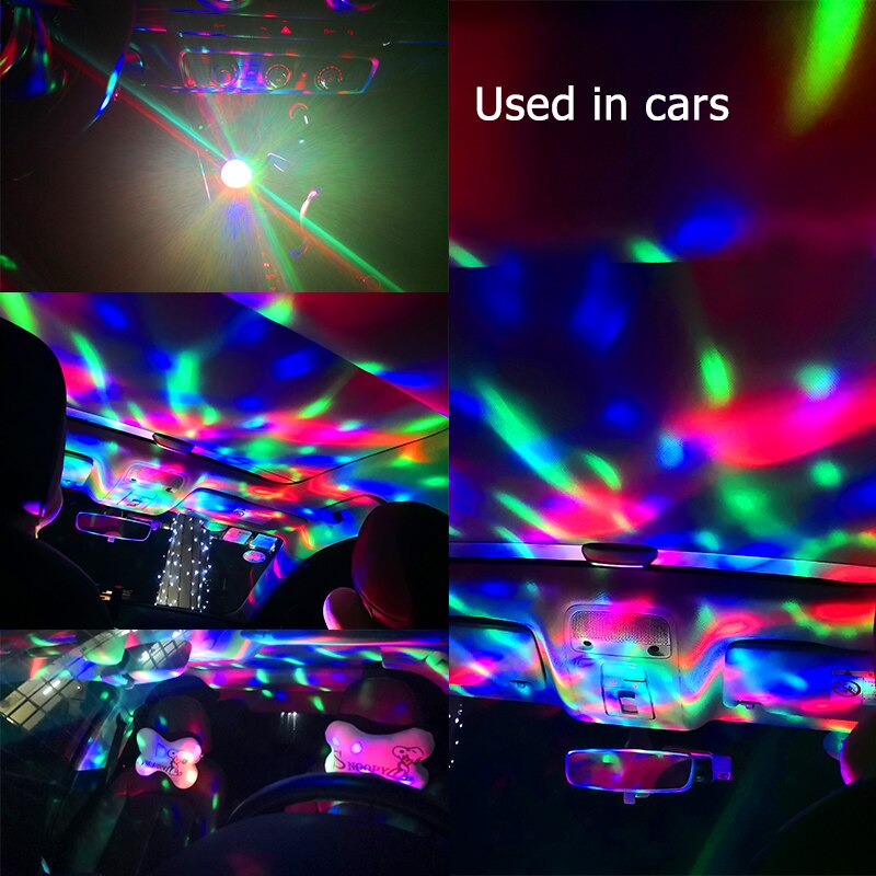 Cnsunnylight mini led auto decoratieve interieur neonlampen usb sfeerlicht dj rgb kleurrijke muzieklamp disco feest autostyling