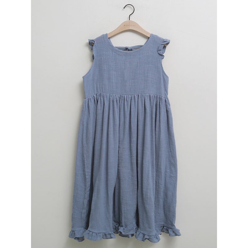 Linen Maternity Dress For Pregnant Women Clothes Sleeveless Loose Pregnancy Dresses Clothing Gravida Wear Summer: Blue / XL