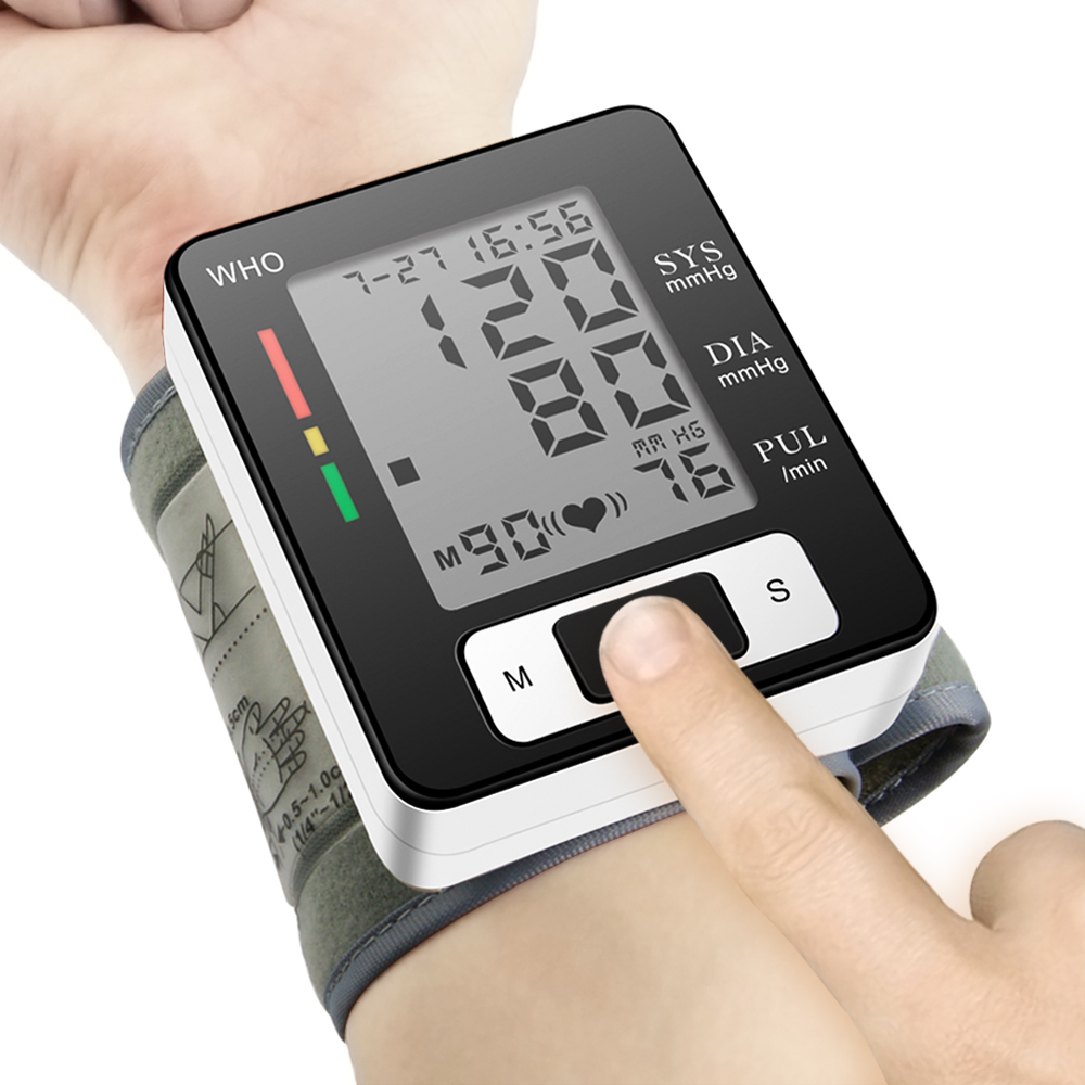Onometro de en la muñeca Monitor Digital de presión arterial para medir la presión arterial monitores de salud domésticos RuiTong