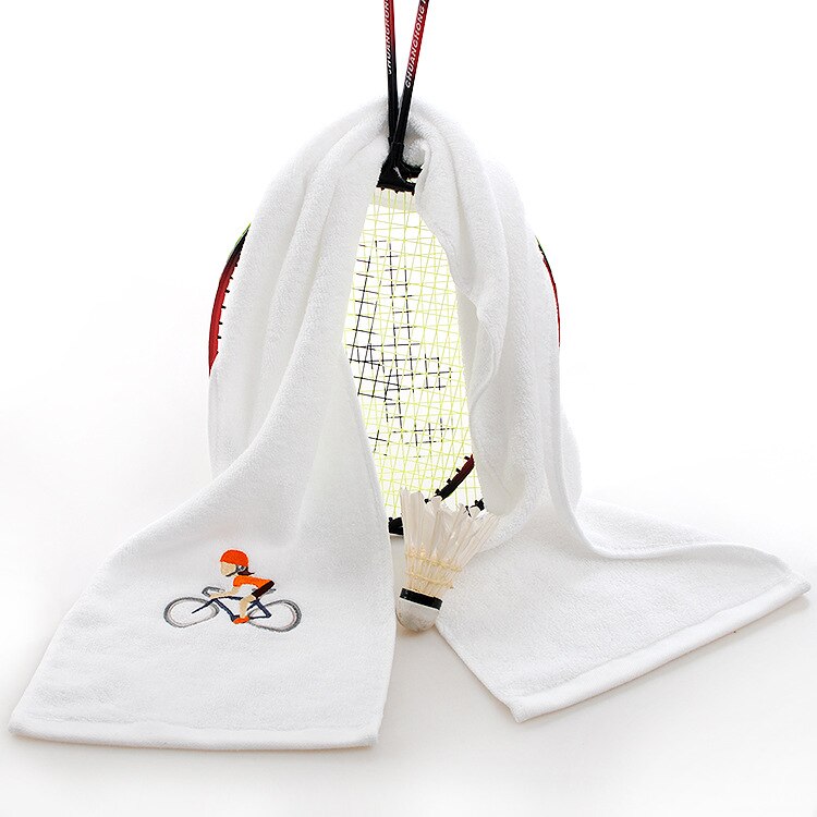 22X110cm Sports towel embroidered cartoon wipe sweat towel absorbent facial towel gym outdoor indoor towel
