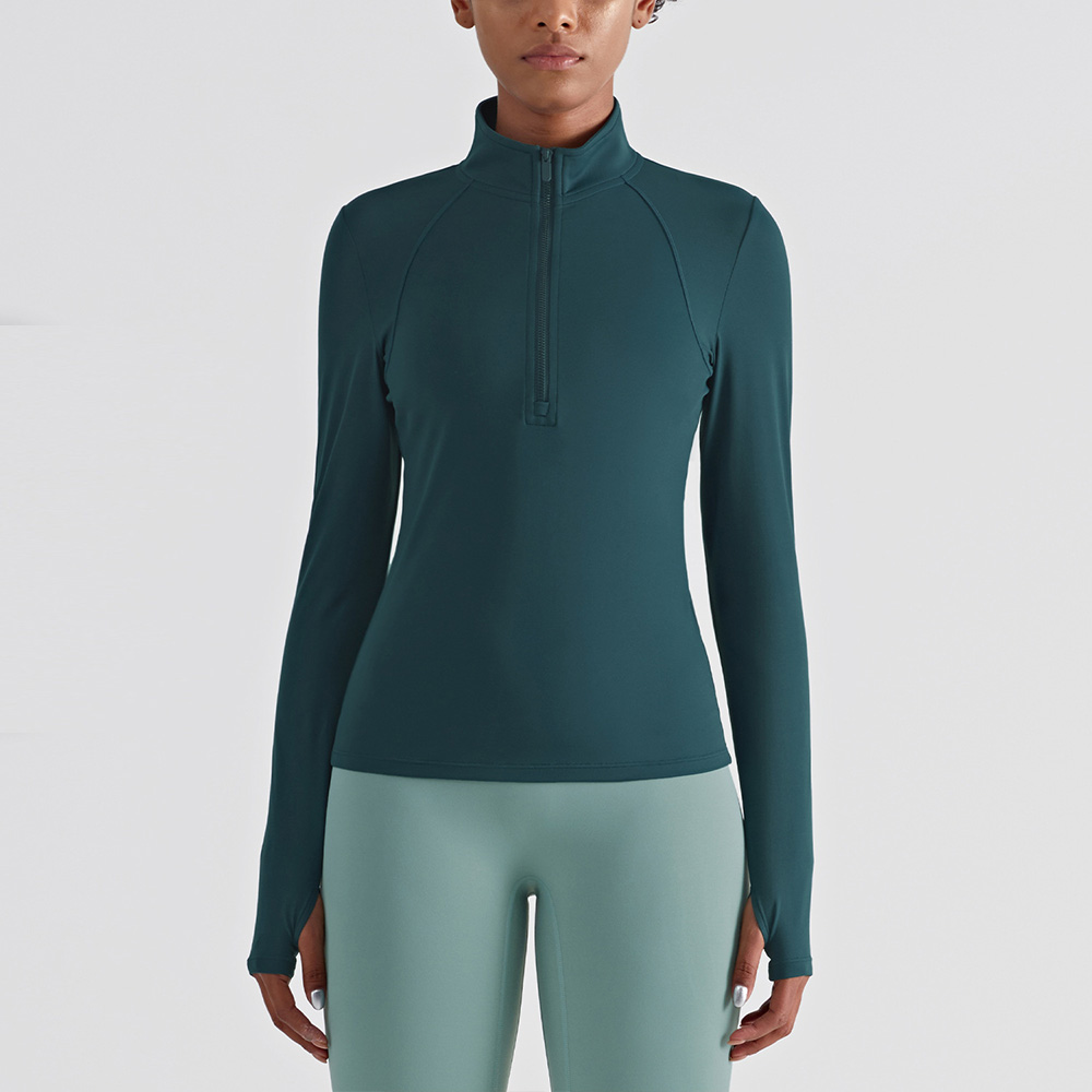 1 pcs Women Horse Riding Base Layer Long Sleeve Half Zipper Riding Top Racing Show Shirt Quick Dry Equestrian Clothing