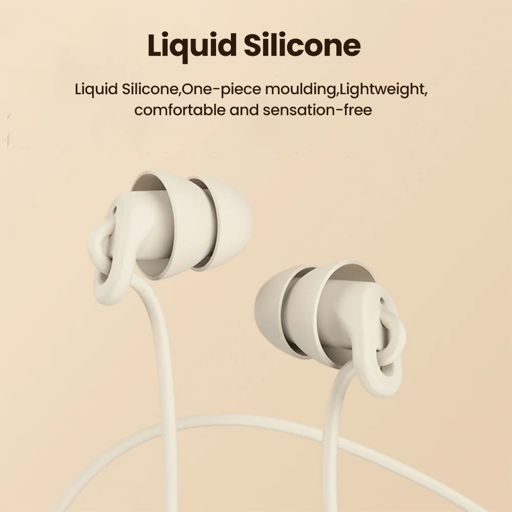 Sound Insulation In Ear Sleep Headphones Soft Silicone Comfort Wearing Anti Noise Side Sleeping Wired Music Earphones