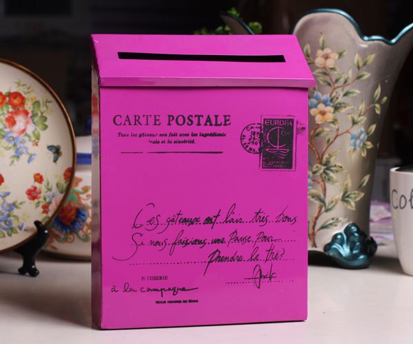 Neue Rustikalen metall außenbriefkasten/zeitung boxen Post Kasten Post Kasten/foto requisiten (sechs farbe Möglichkeit) freies
