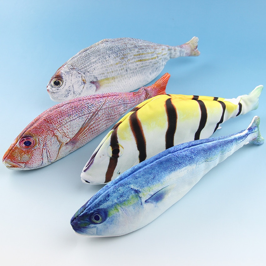 1 PC Fish Shaped Pencil Bags Animal Pencil Box Pencil Case of Large Capacity School Funny