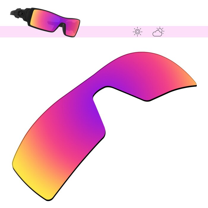 Glintbay Polarized Replacement Sunglasses Lenses for Oakley Oil Rig-Multiple Options: Midnight Sun Mirror