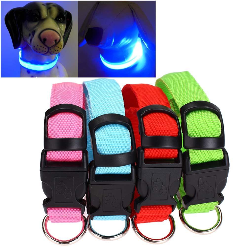 Verstelbare Verse Led Honden Night Veiligheid Huisdieren Knipperlicht Nylon Leiband