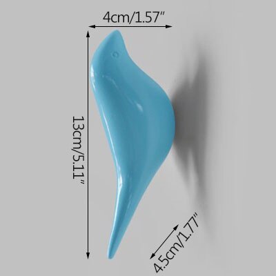 Stongwell Nordic 3D Vogel Enkele Haak Houder Dier Kapstok Badkamer Opslag Thuis Slaapkamer Muur Opknoping Decoratie Craft: 6