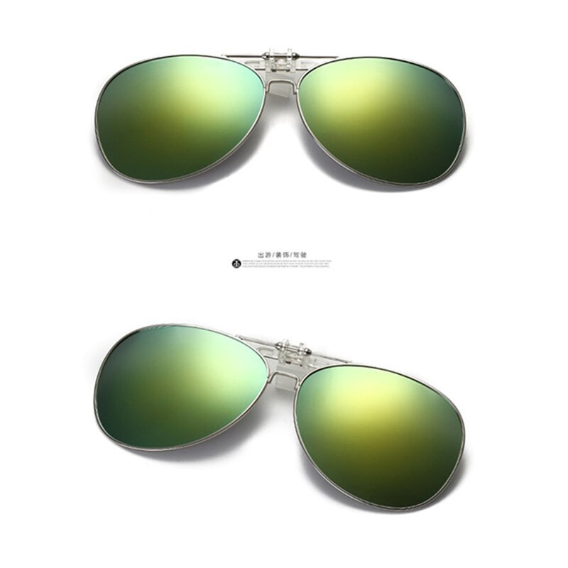 Driver goggles Detachable Night Vision Lens Driving Metal Polarized Clip On Glasses Sunglasses Glasses Car Driving: H