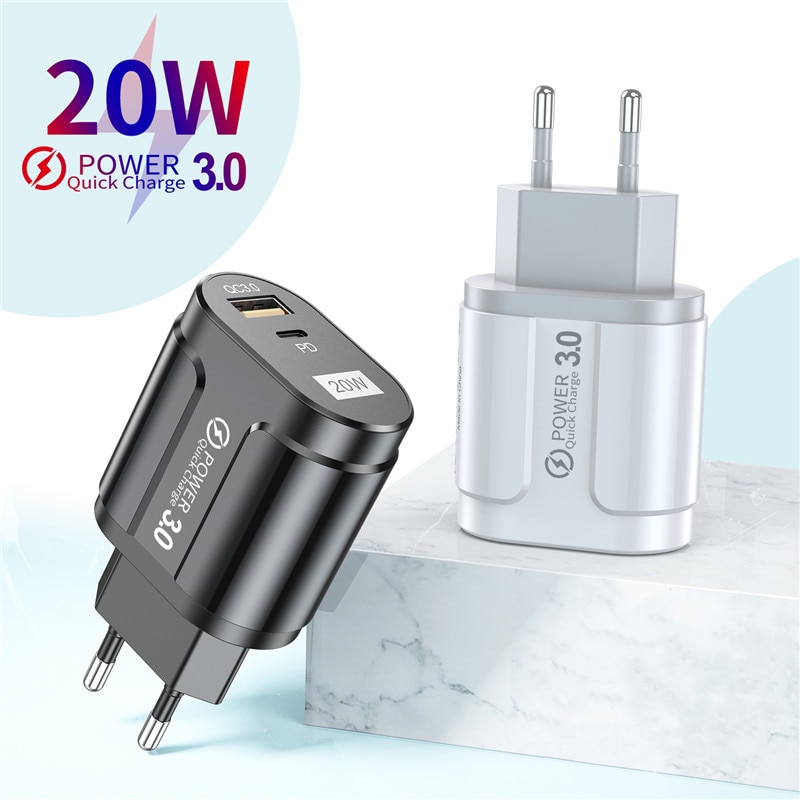 Pd 20W Type C Lader Voor Iphone 12 Pro Max Mini Quick Charge 3.0 Qc 20W USB-C Snelle opladen Travel Muur Voor Iphone 12 Pro Max