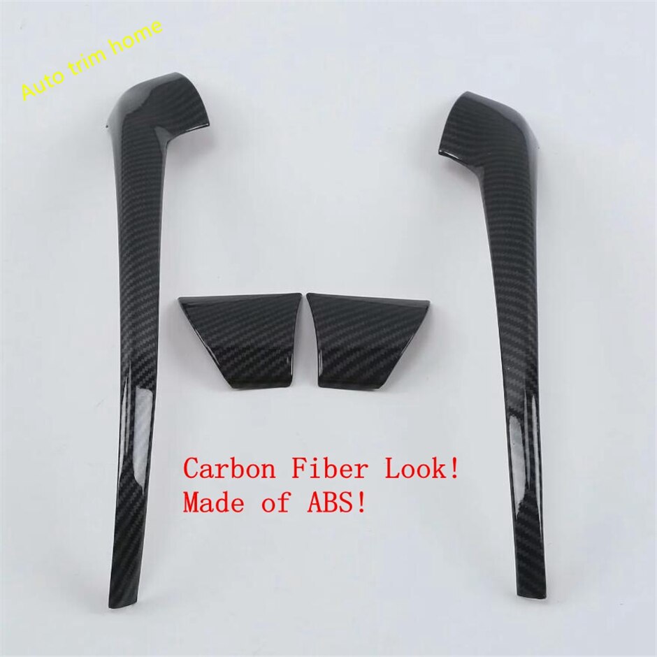 Lapetus achteruitkijkspiegel beschermstrip afdeklijst abs geschikt voor porsche cayenne mat / chroom / koolstofvezel look