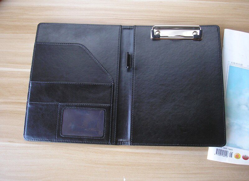 Promocja A5 faux skórzana okładka na menu konferencji teczka plików z wkład wewnętrzny spinacz robić papieru zeszyt artykuły biurowe i szkolne