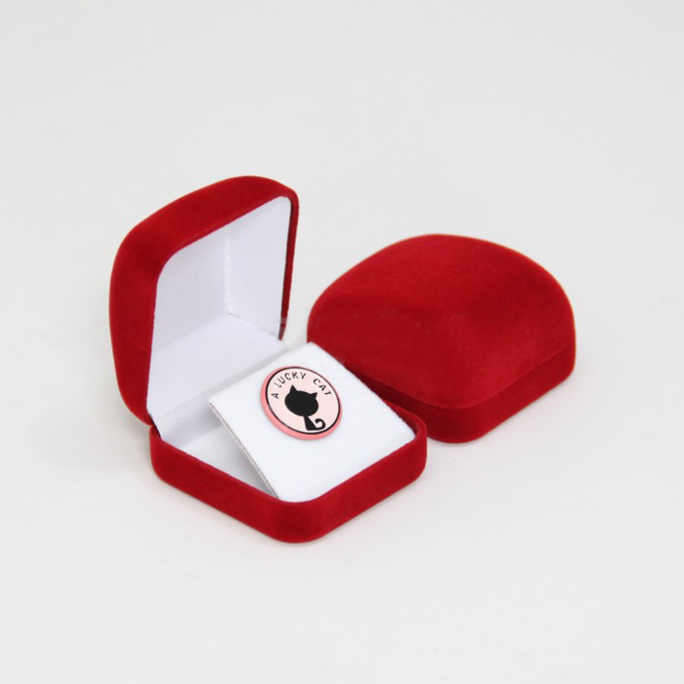 Fine Badge Medal Packaging Box Flocking Commemorative Coin Collection Organizer Jewelry Brooch Storage School Emblem Holder Case: Imitation Rhodium Plated