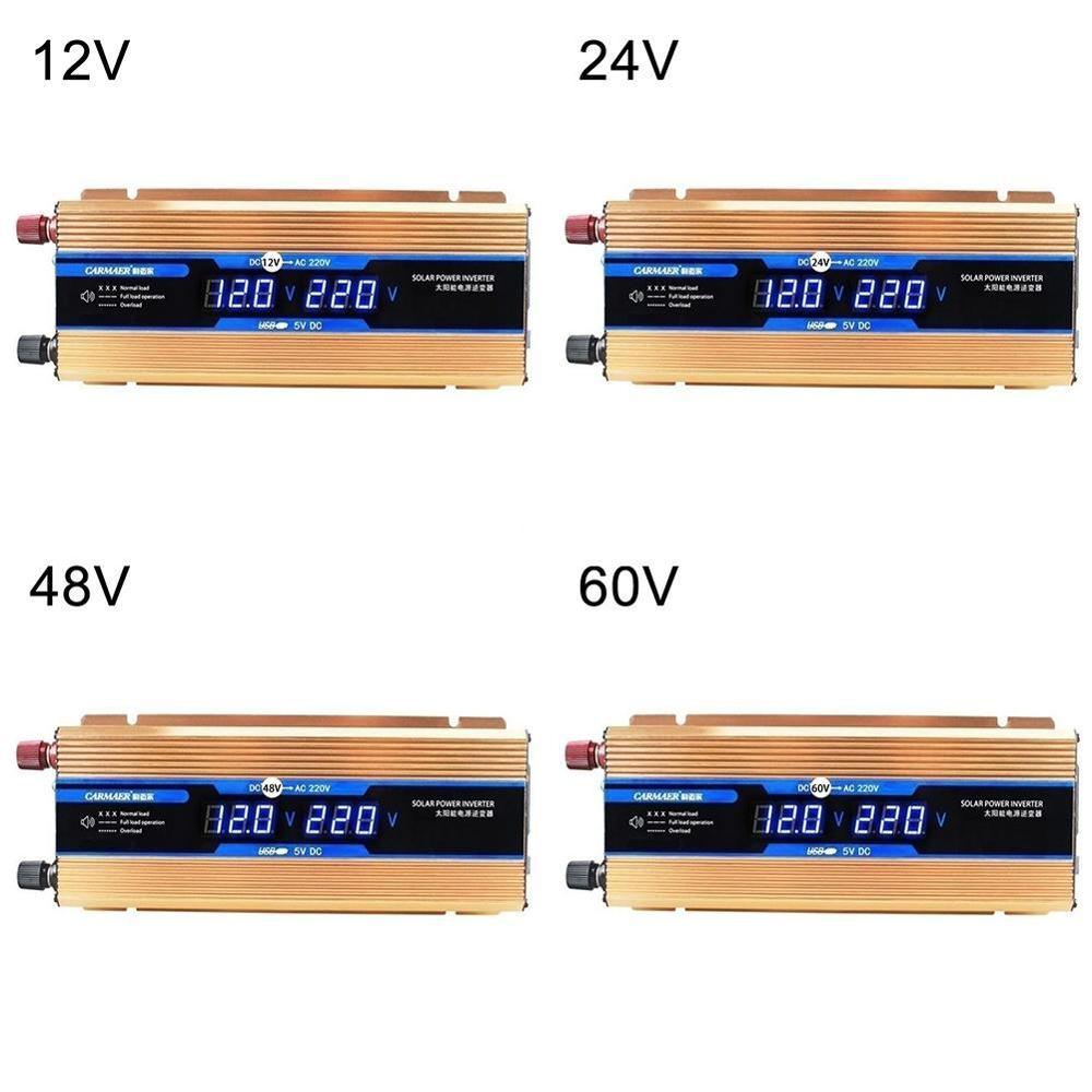 Auto Omvormer 12V 220V 2200W Pe Ak Auto Omvormer 12V Solar Black Stijl Transformator Inversor 220V Converter M7E1