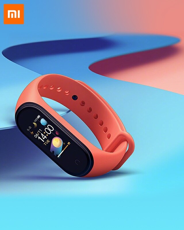 Xiaomi-pulsera inteligente Mi Band 4 Original de fábrica, Smartband deportivo con Pantalla AMOLED de 0,95 pulgadas, 4 colores, Bluetooth 5,0: Red