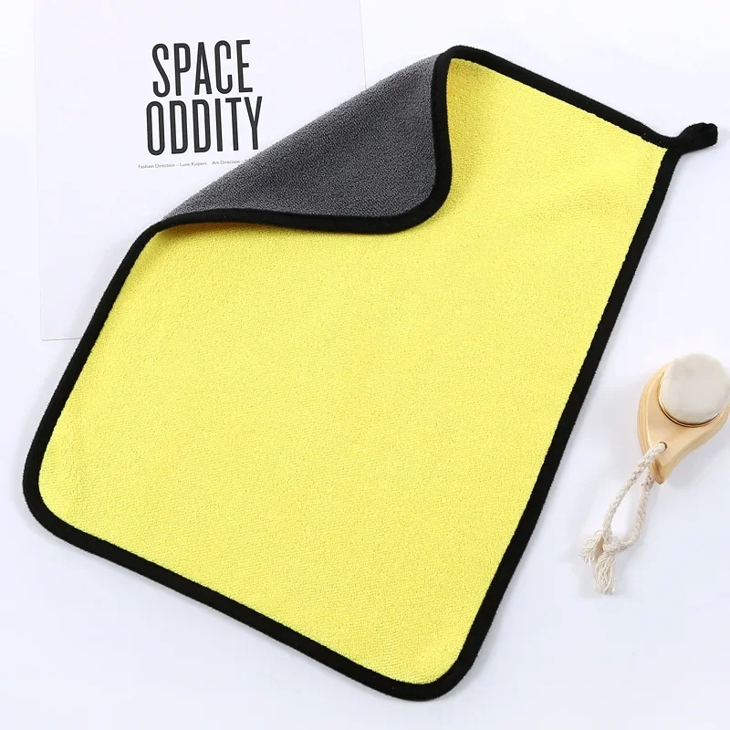 Toalla para lavado de coches de lana Coral de , 30x3 0/40/60cm, cuidado de los detalles del coche, paño de secado y limpieza, accesorios de limpieza automática, 1 ud.: Ante / Descolorido