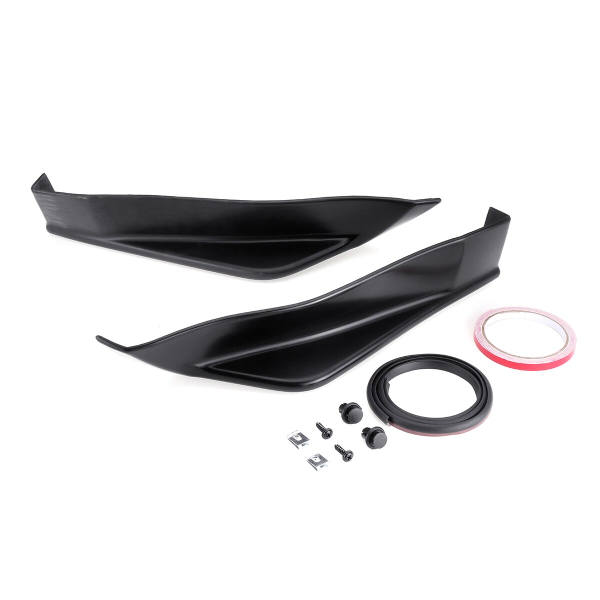 2PCS Car Rear Bumper Splitter Lip Diffuser Spoiler Cover Trim Add-On For Aero Side Aprons For Subaru BRZ Sti TS Style 013