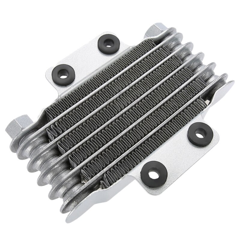 Motorfiets motorolie koelradiator 85ml universele zilveren aluminium voor 100cc-250cc motorfietsen crossmotor atv: Default Title