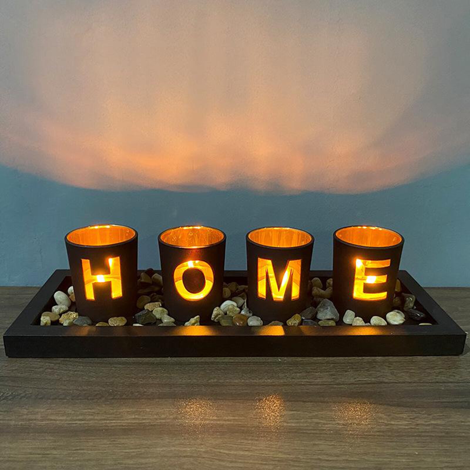 Sett  of 4,  lysestake lysestake bord midtpunkt bryllup middag dekor: Hjem