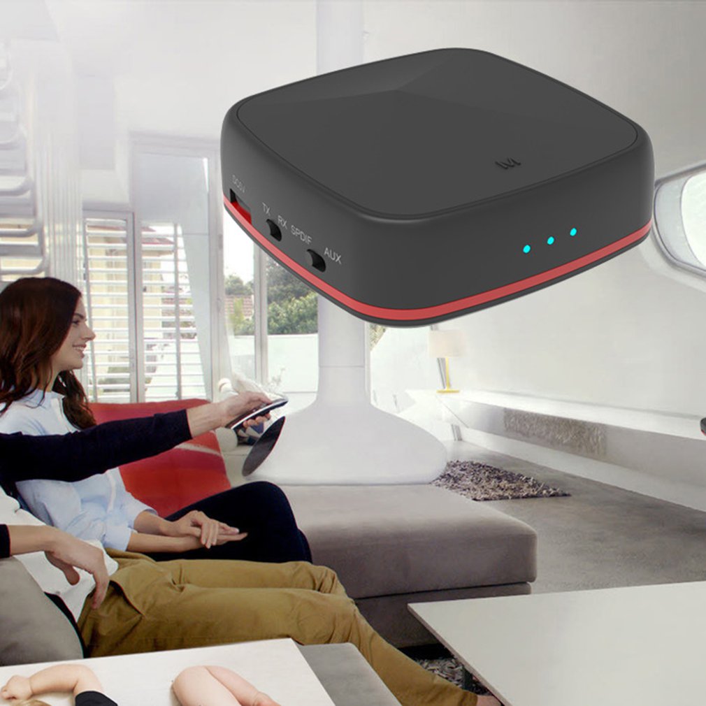 Fiber Optic Bluetooth 5.0 Audio Receiver Transmitter 2-In-1 3. 5Mm + Rca + Optical Quick Link And Re-Pairing No Delay