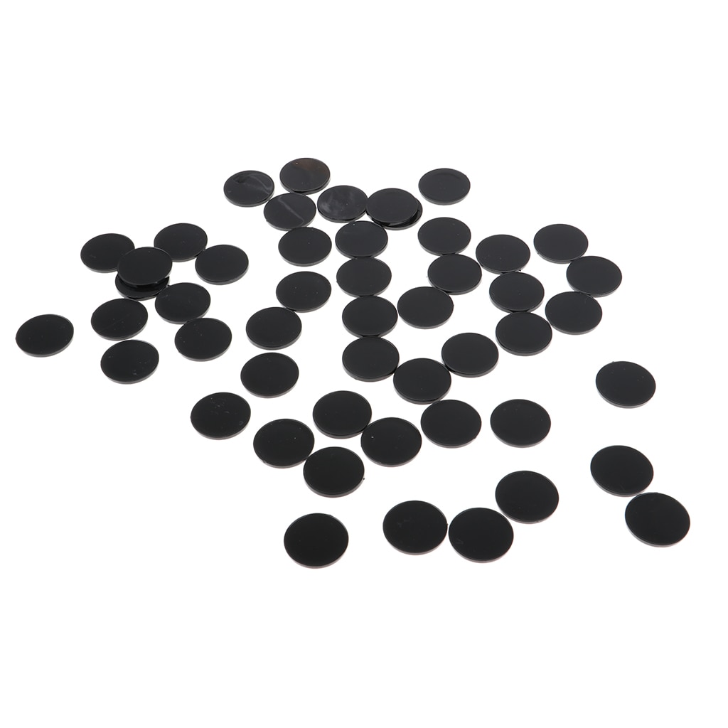 50pcs Round Black Bases 22mm Platform for RPG Roleplay War Game Miniatures