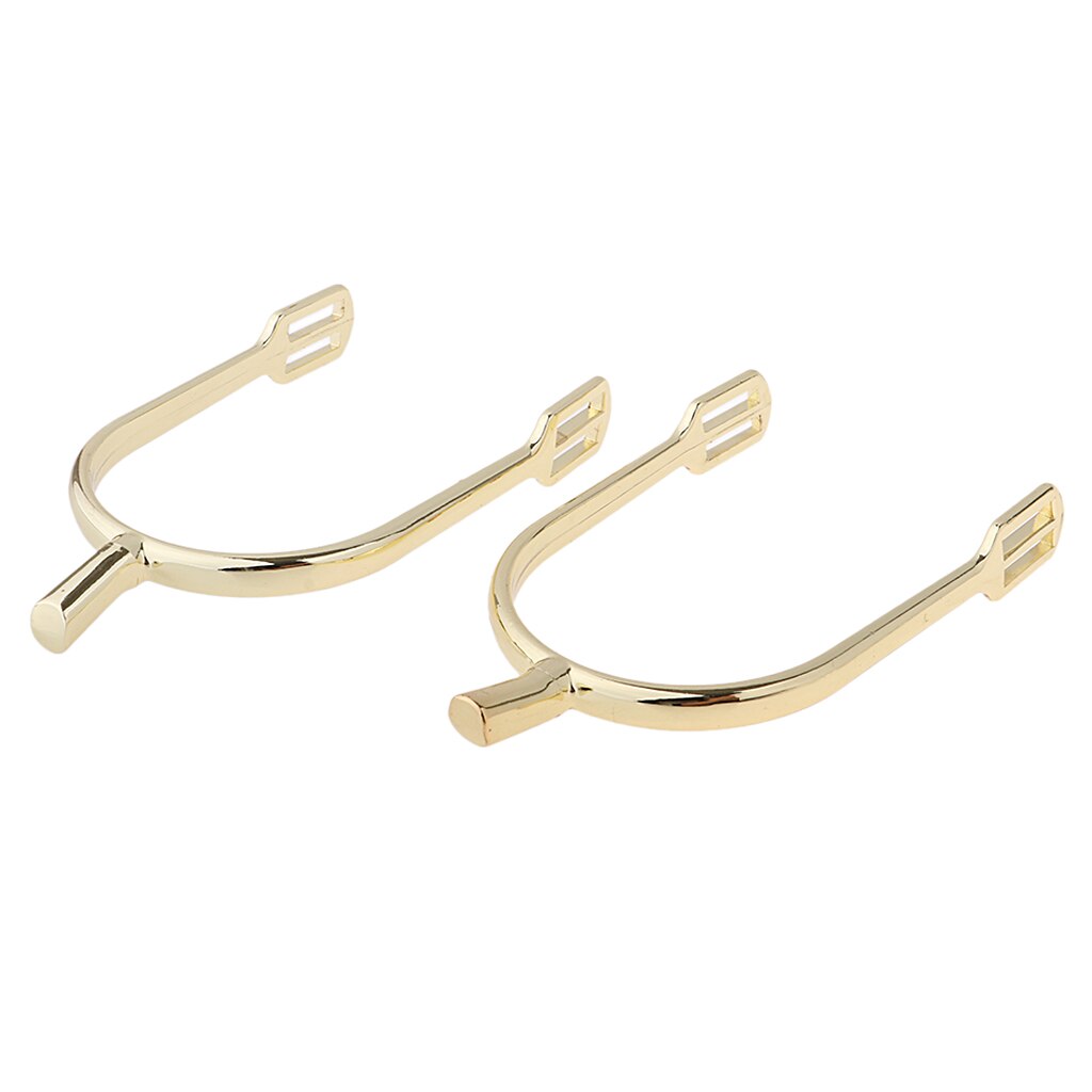 Western Show Spurs for Men Women, Durable Alloy Round End English Roping Spurs: Gold