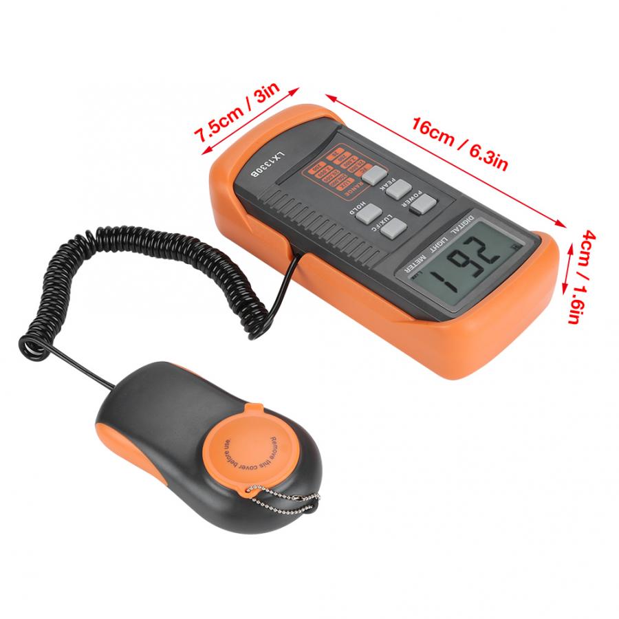 LX1330B Digital Luxmeter LCD Display Light Meter 0-200,000 Testing Illuminometer