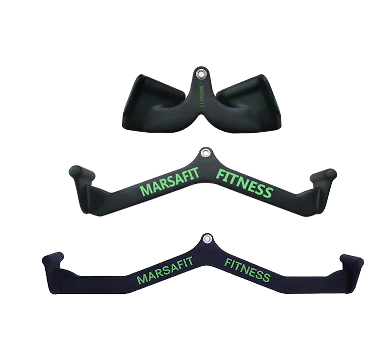 5-teiliger Fitness-Lat-Pull-Down-Griff für Zuhause, Fitnessstudio, Riemenscheibe, Kabelmaschinenaufsatz, rutschfeste Stange, Rudern, rotierender Handgriff, Rudern, T-Stange