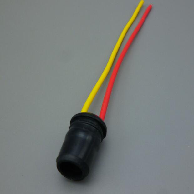 Shhworldsea 2 stk  t10 w5w t5 blød pære holder adaptere kabel led pære stik sokkel kile base pære stik: T10-8-2 stk