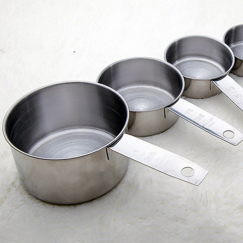 Set 5 Pcs Durable Stainless Steel Measuring Spoons Cups Kitchen Baking Tools
