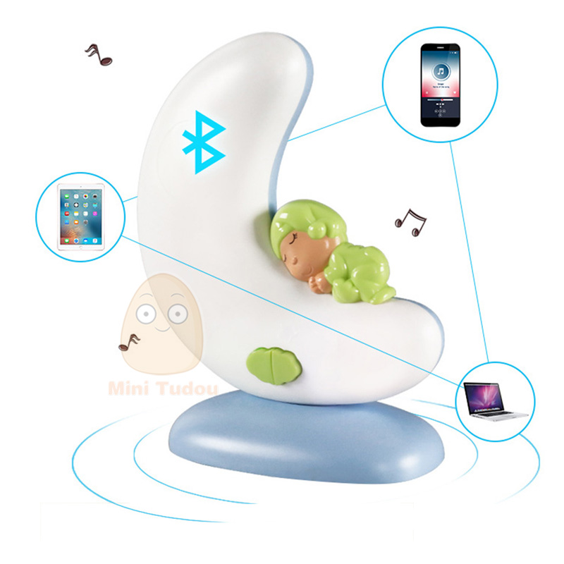 Baby-Musical Nachtlicht SchöNe LED Musik Mond Lampe Karikatur Kleinkind Bett Glocke Rassel FrüHenne Lernen Pädagogisches Spielzeug Für freundlicher