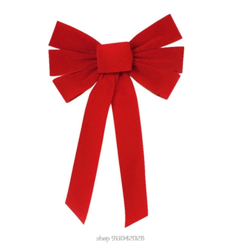 Red Bow Velvet Christmas Bows Hanging Xmas Bows for Christmas Wreaths Decoration or Tree Toppers D11 20: 25X40CM