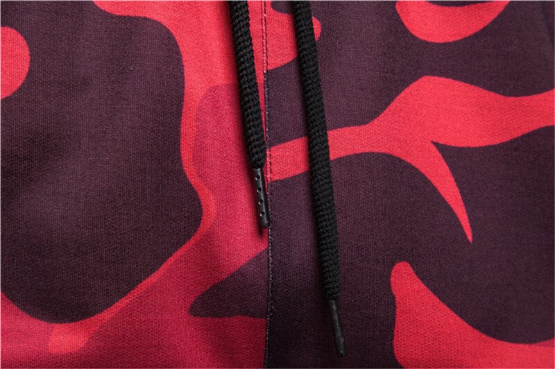 rouge Camouflage multi-poches Cargo pantalon hommes Joggers coton Harem pantalon Hip Hop pantalon Streetwear XXL