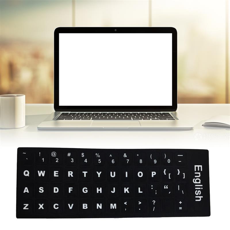 2PCS Keyboard Stickers Multi-Language For English/Spanish/German/Korean/Italian/French/Thai/Japanese/Arabic Keyboard Stickers