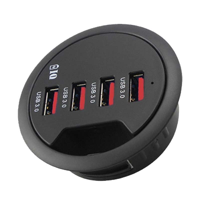 Mounting In-Desk 4 Ports USB 3.0 Hub Desk Adapter Multi Splitter for Desktop PC